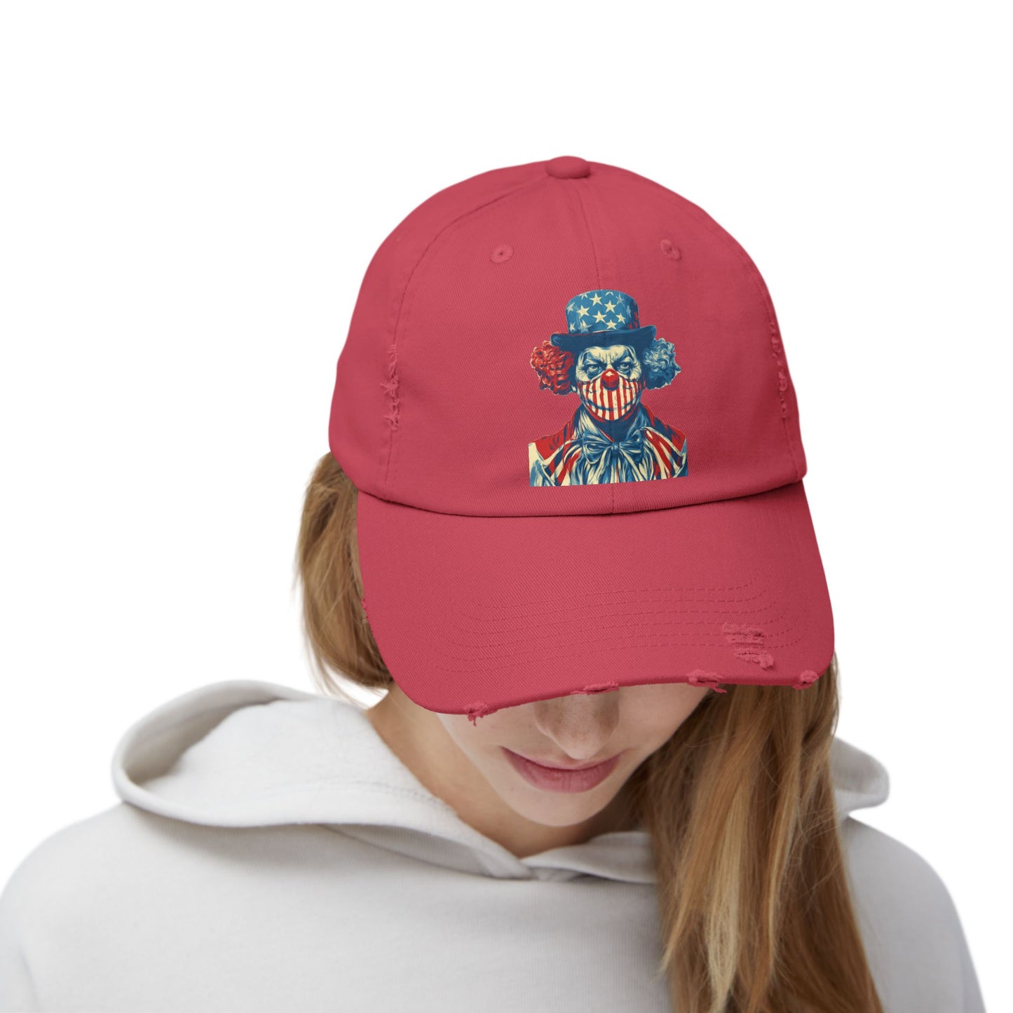 Liberaza: Activist Wear | MAGA Clown | Distressed all cotton cap | Made in the USA