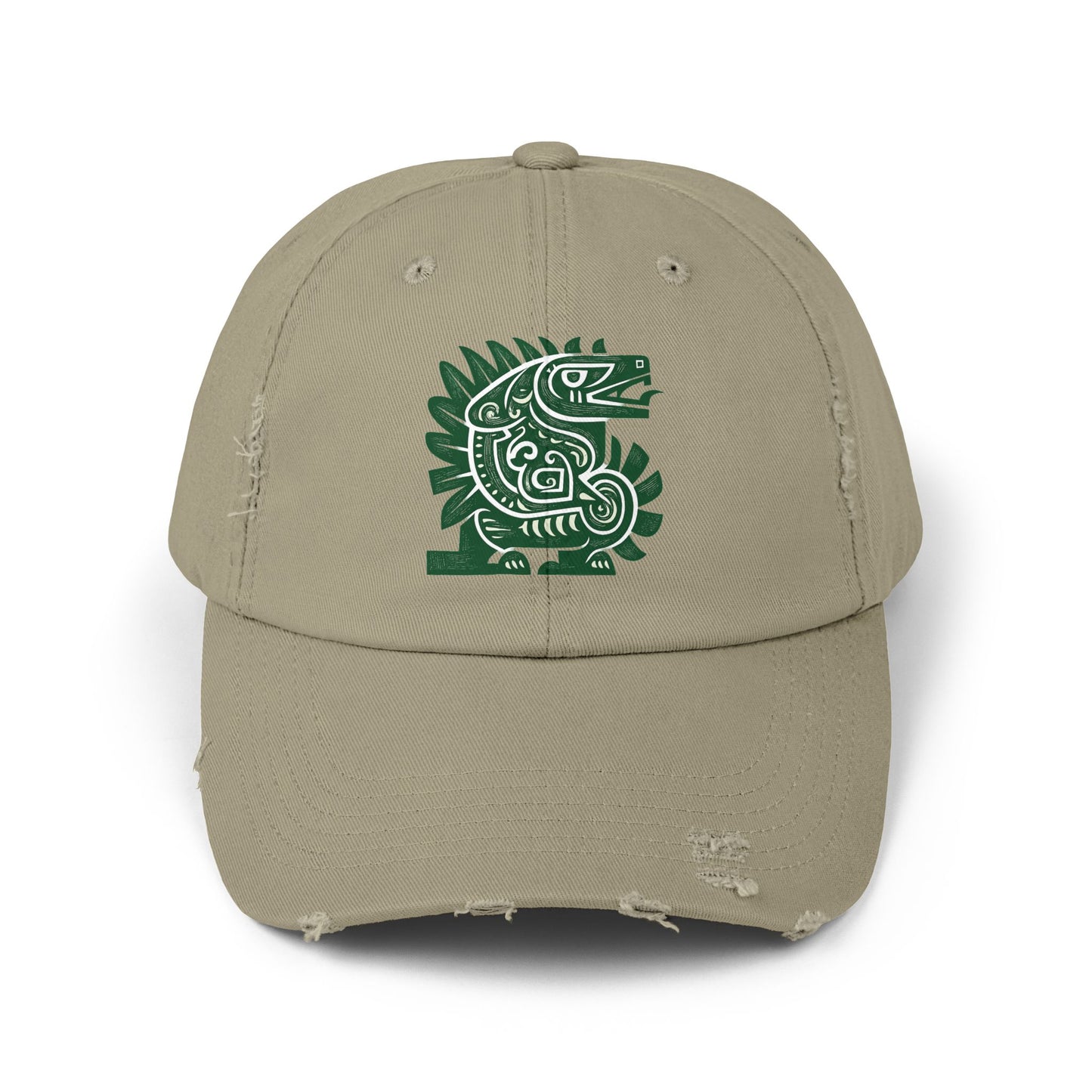 Spirit Animal: Quetzalcoatl Cap | Revered Mesoamerican feathered-serpent deity symbolizing wisdom, wind, artistry, and renewal.