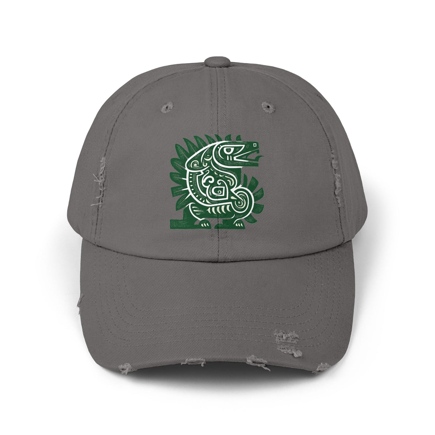 Spirit Animal: Quetzalcoatl Cap | Revered Mesoamerican feathered-serpent deity symbolizing wisdom, wind, artistry, and renewal.