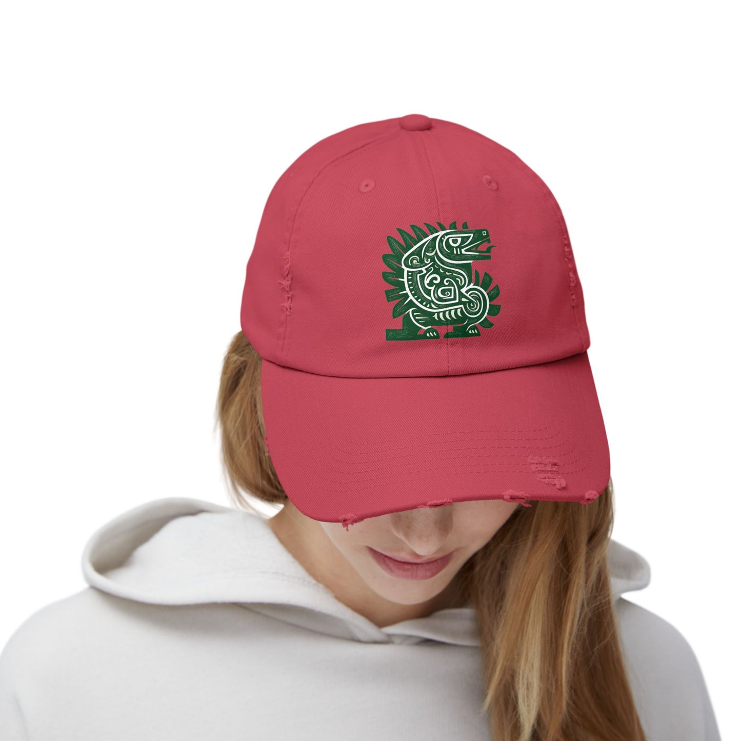 Spirit Animal: Quetzalcoatl Cap | Revered Mesoamerican feathered-serpent deity symbolizing wisdom, wind, artistry, and renewal.