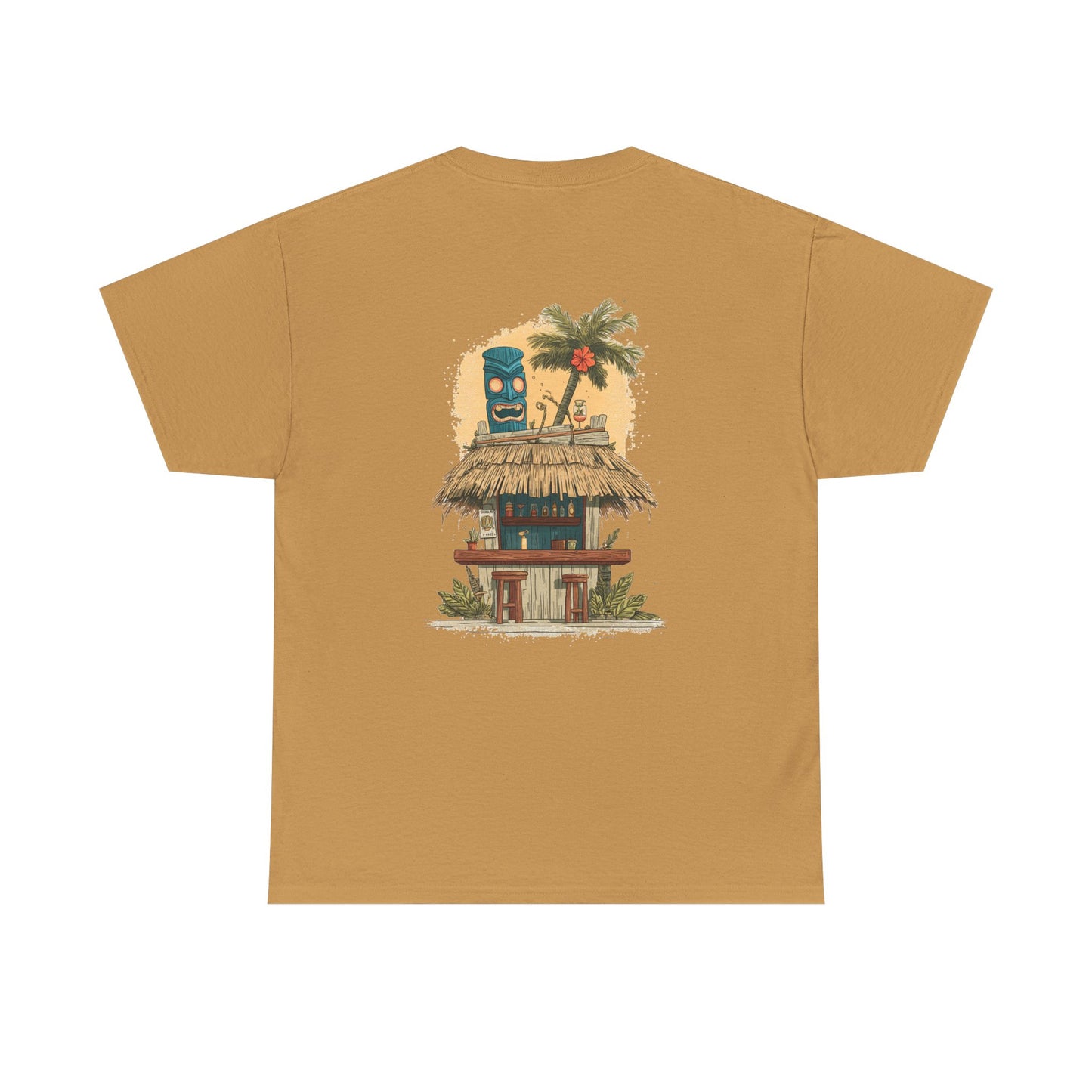 Tiki Tees: The Blue Tiki | T-Shirt with Tropical Design, Beach Vibes, Casual Summer Wear, Vacation Essentials, Perfect for Gifts