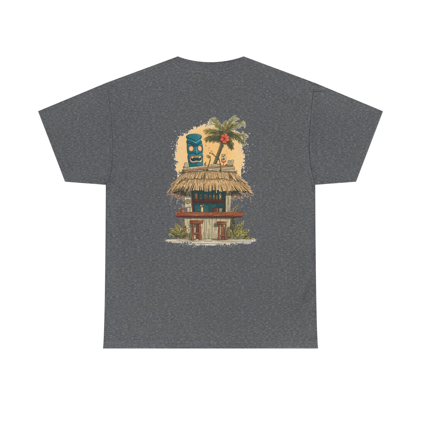 Tiki Tees: The Blue Tiki | T-Shirt with Tropical Design, Beach Vibes, Casual Summer Wear, Vacation Essentials, Perfect for Gifts