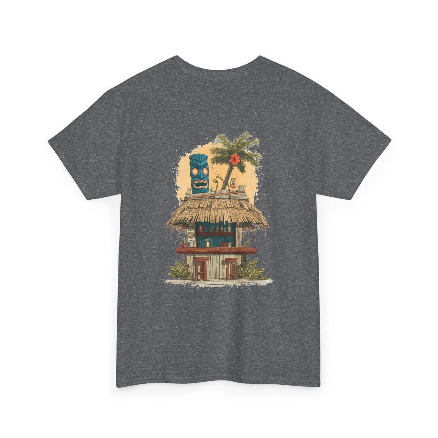 Tiki Tees: The Blue Tiki | T-Shirt with Tropical Design, Beach Vibes, Casual Summer Wear, Vacation Essentials, Perfect for Gifts