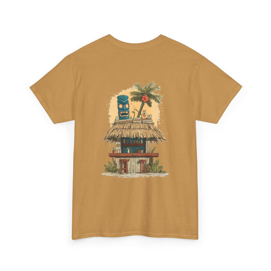 Tiki Tees: The Blue Tiki | T-Shirt with Tropical Design, Beach Vibes, Casual Summer Wear, Vacation Essentials, Perfect for Gifts