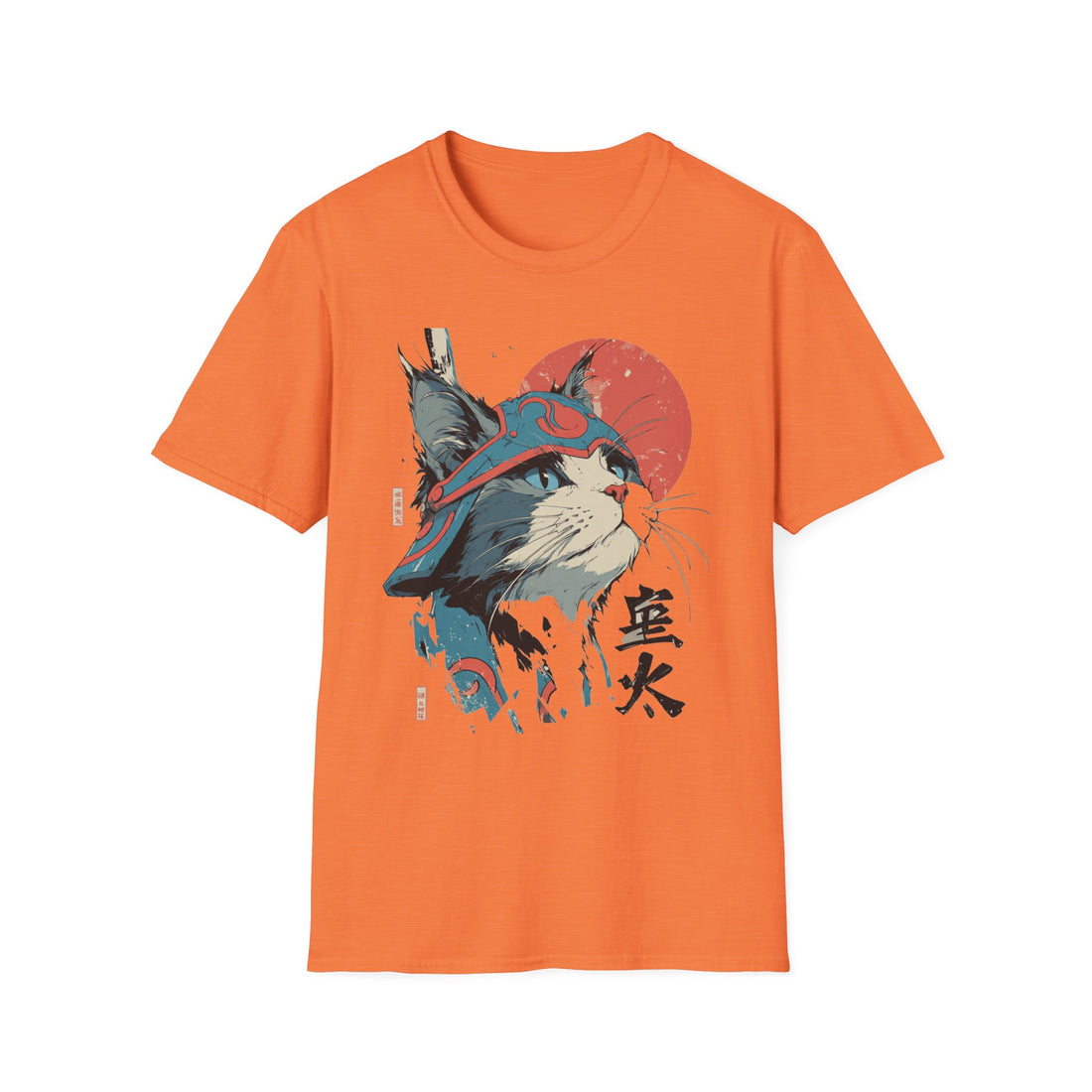 Samurai Cat T-Shirt — Japanese Neko Warrior Graphic Tee