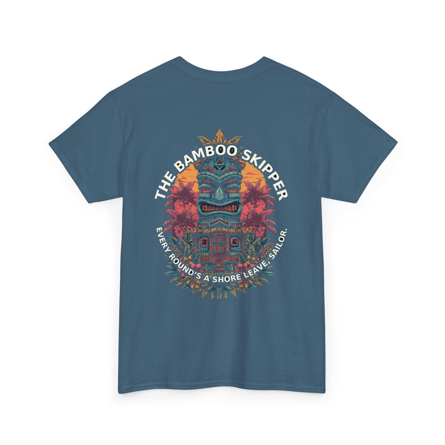 Tiki Tees | The Bamboo Skipper | T-Shirt with Tropical Design, Beach Vibes, Casual Summer Wear, Vacation Essentials, Perfect for Gifts