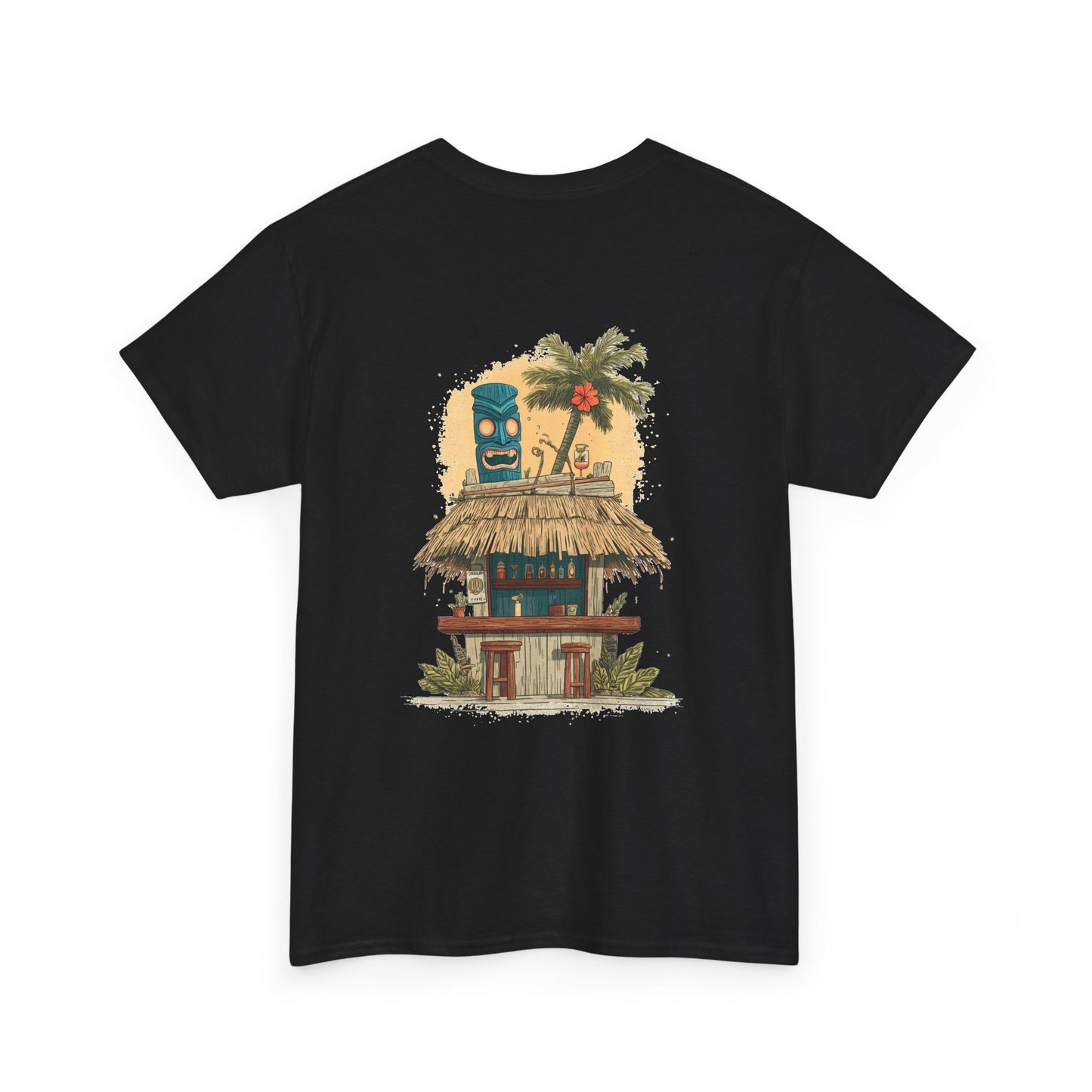 Tiki Tees: The Blue Tiki | T-Shirt with Tropical Design, Beach Vibes, Casual Summer Wear, Vacation Essentials, Perfect for Gifts