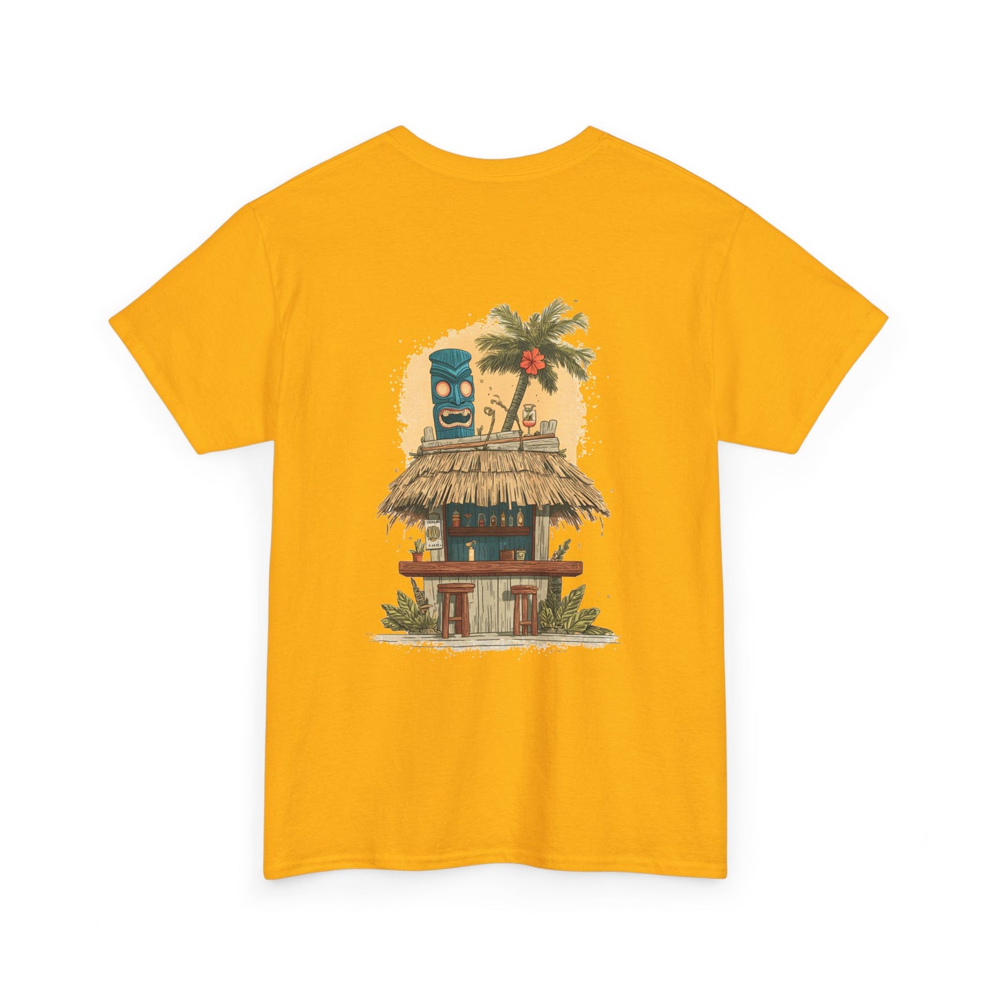 Tiki Tees: The Blue Tiki | T-Shirt with Tropical Design, Beach Vibes, Casual Summer Wear, Vacation Essentials, Perfect for Gifts