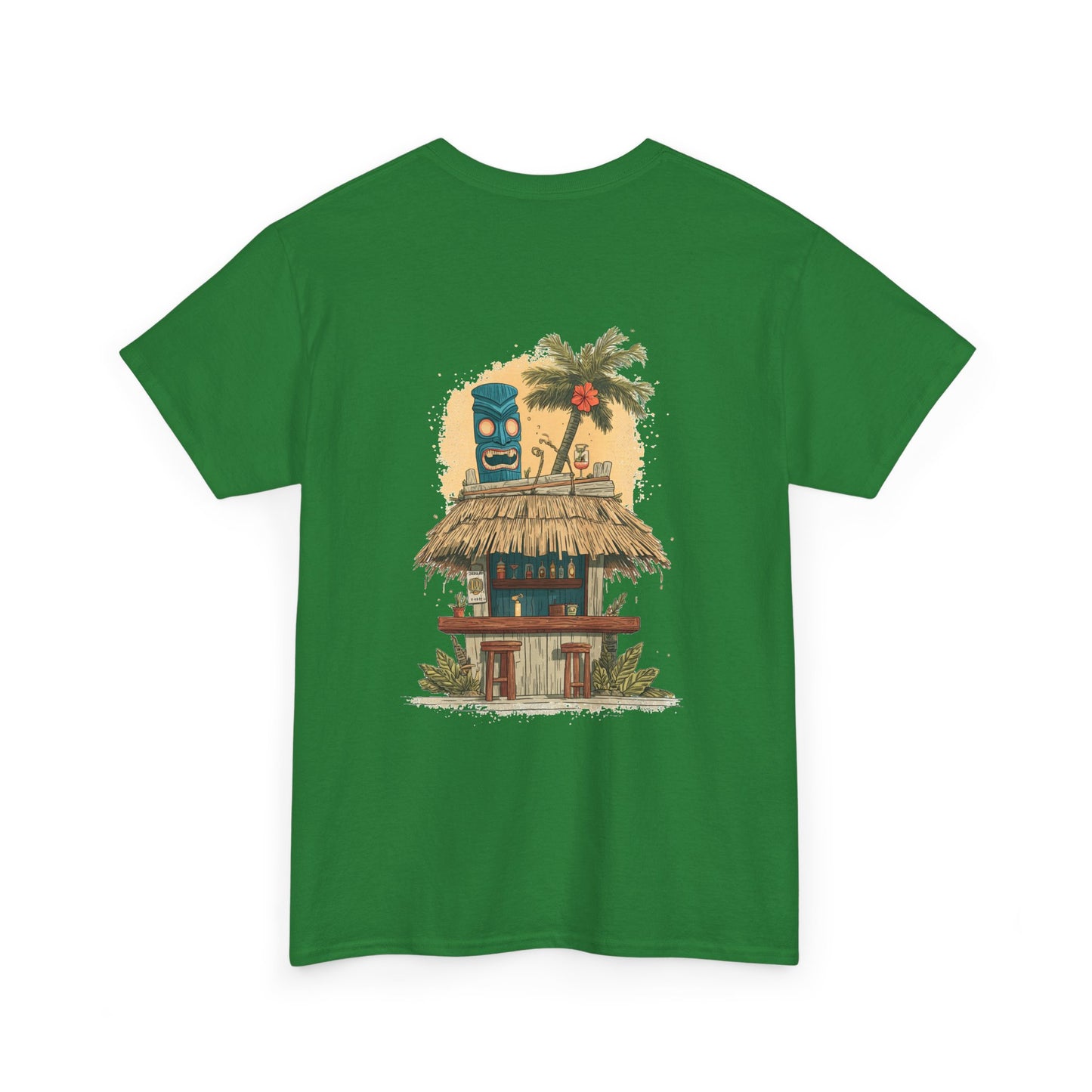Tiki Tees: The Blue Tiki | T-Shirt with Tropical Design, Beach Vibes, Casual Summer Wear, Vacation Essentials, Perfect for Gifts