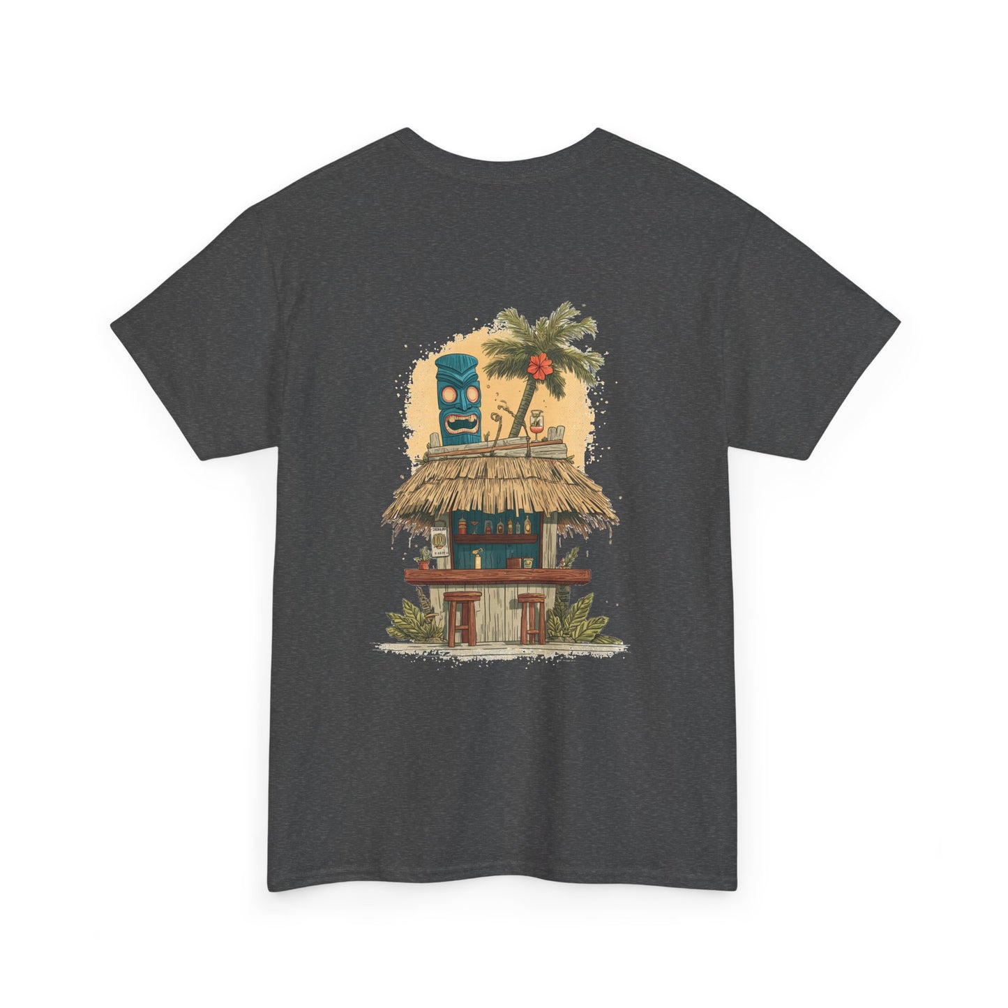 Tiki Tees: The Blue Tiki | T-Shirt with Tropical Design, Beach Vibes, Casual Summer Wear, Vacation Essentials, Perfect for Gifts