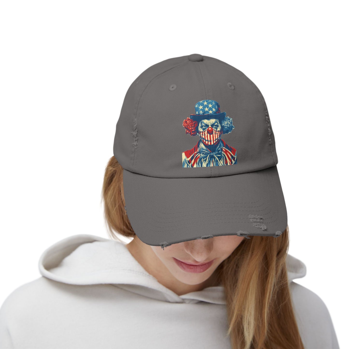 Liberaza: Activist Wear | MAGA Clown | Distressed all cotton cap | Made in the USA