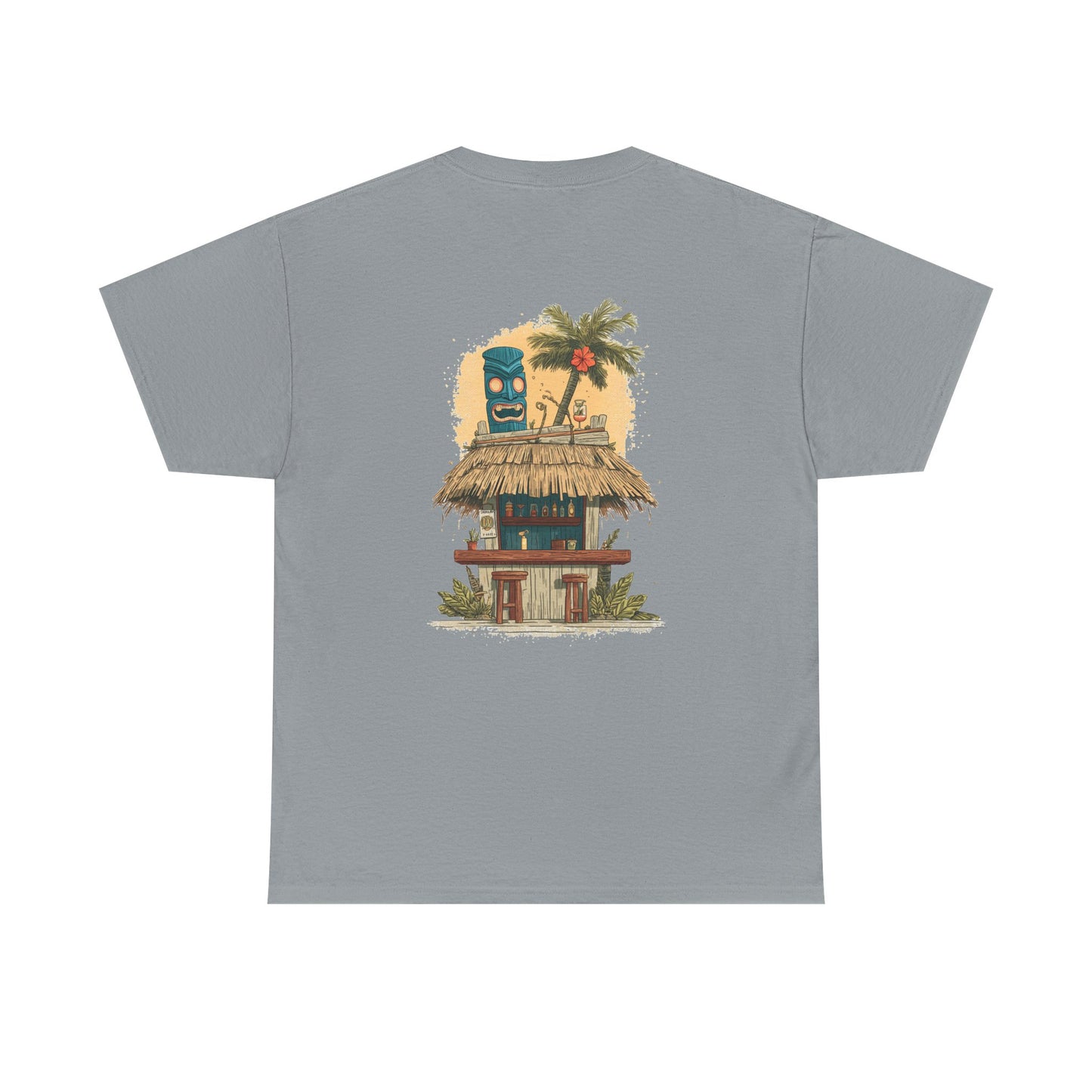 Tiki Tees: The Blue Tiki | T-Shirt with Tropical Design, Beach Vibes, Casual Summer Wear, Vacation Essentials, Perfect for Gifts
