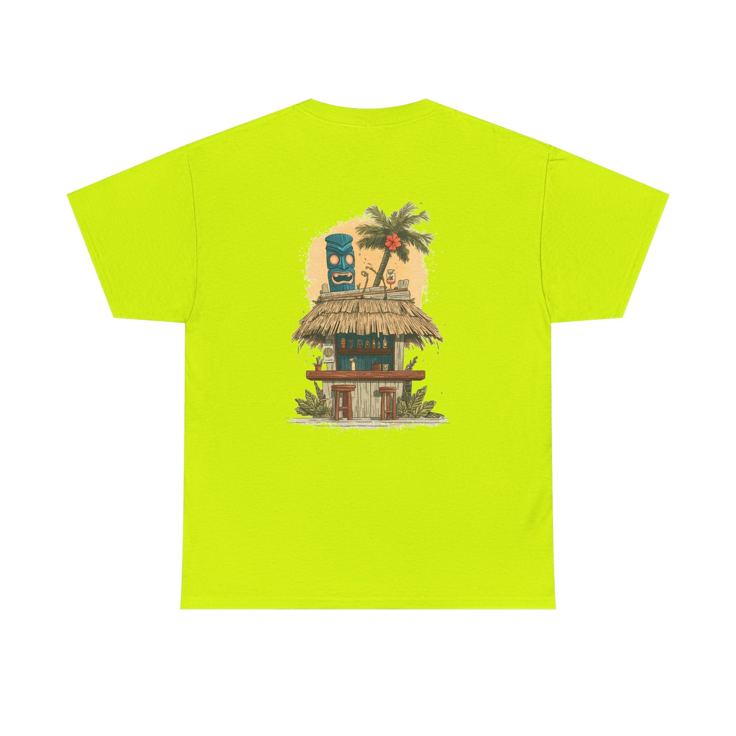 Tiki Tees: The Blue Tiki | T-Shirt with Tropical Design, Beach Vibes, Casual Summer Wear, Vacation Essentials, Perfect for Gifts