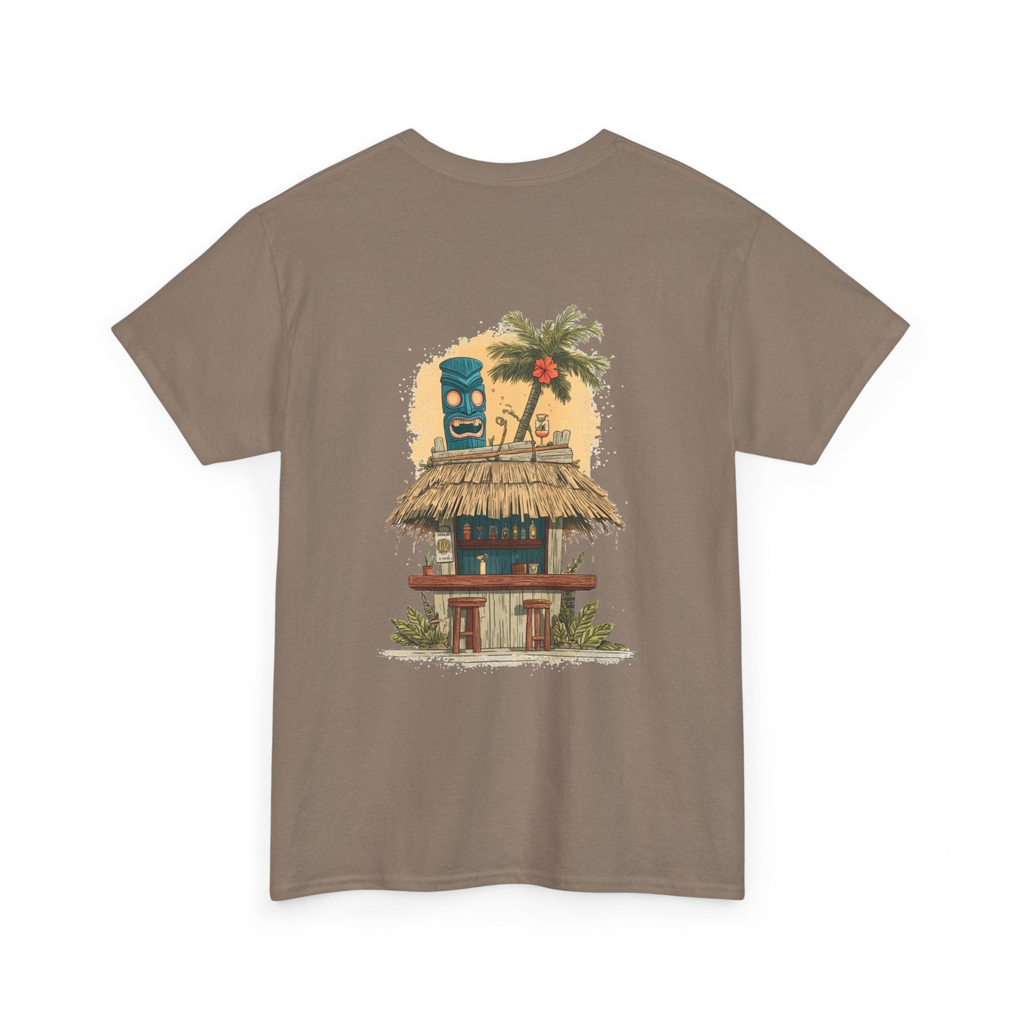 Tiki Tees: The Blue Tiki | T-Shirt with Tropical Design, Beach Vibes, Casual Summer Wear, Vacation Essentials, Perfect for Gifts
