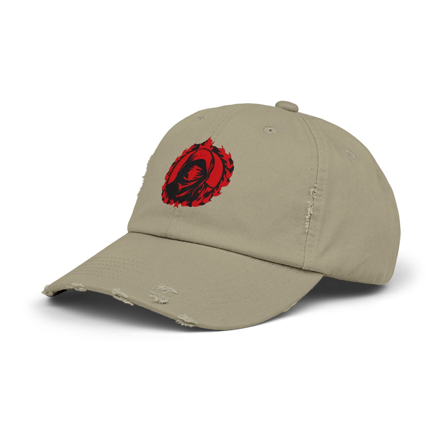 Urban Symbols | Unisex cotton twill cap with masked And hooded red red emblem