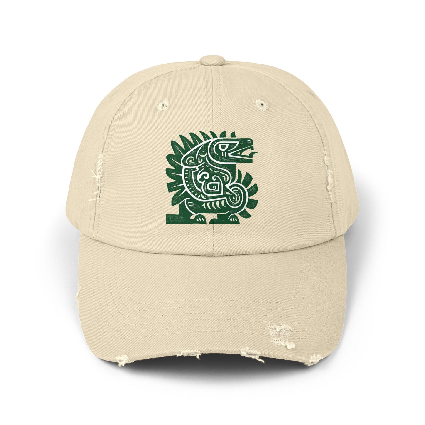 Spirit Animal: Quetzalcoatl Cap | Revered Mesoamerican feathered-serpent deity symbolizing wisdom, wind, artistry, and renewal.