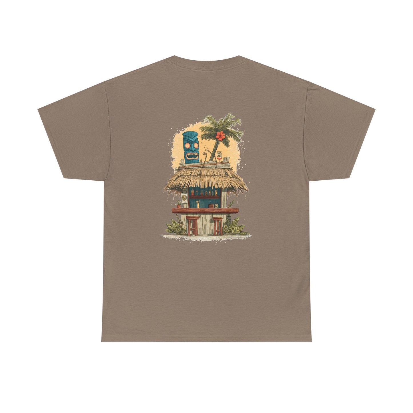 Tiki Tees: The Blue Tiki | T-Shirt with Tropical Design, Beach Vibes, Casual Summer Wear, Vacation Essentials, Perfect for Gifts