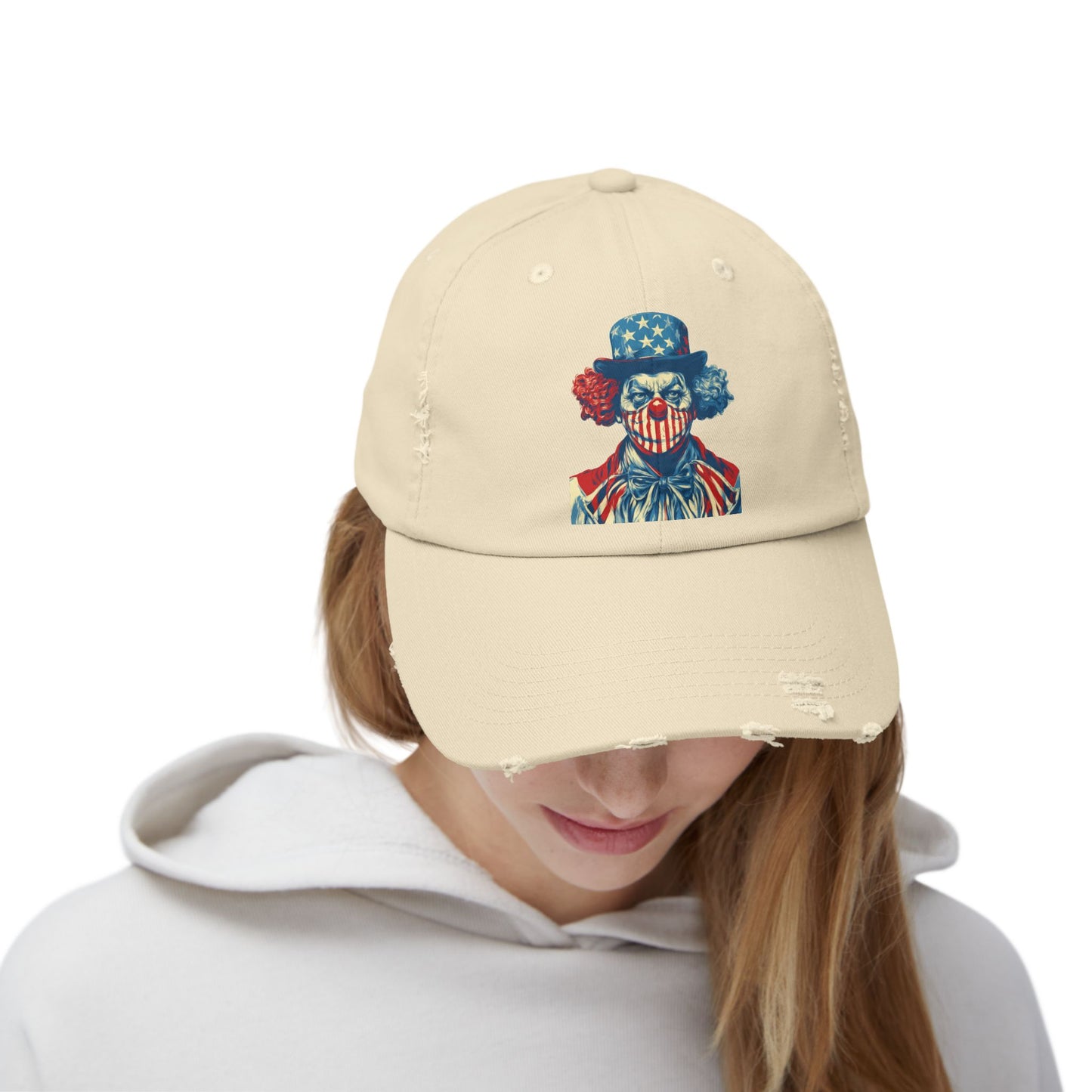 Liberaza: Activist Wear | MAGA Clown | Distressed all cotton cap | Made in the USA